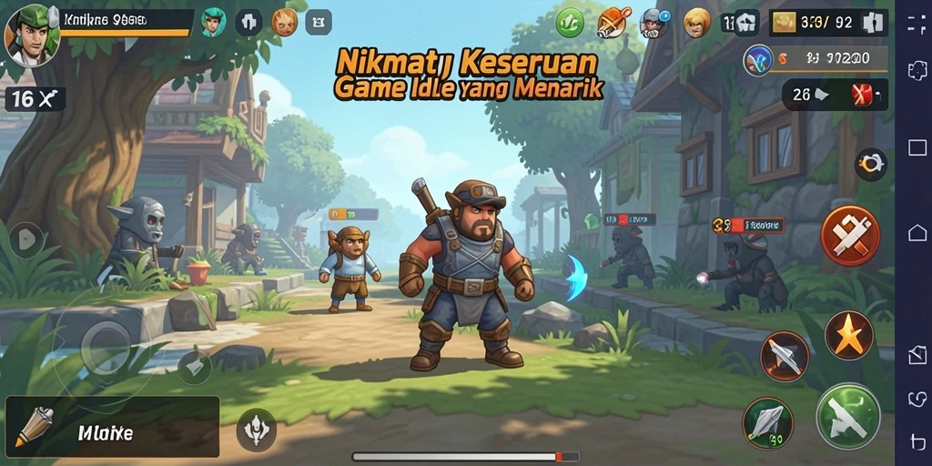 Tampilan gameplay seru dari 116X yang menampilkan aksi Idle.