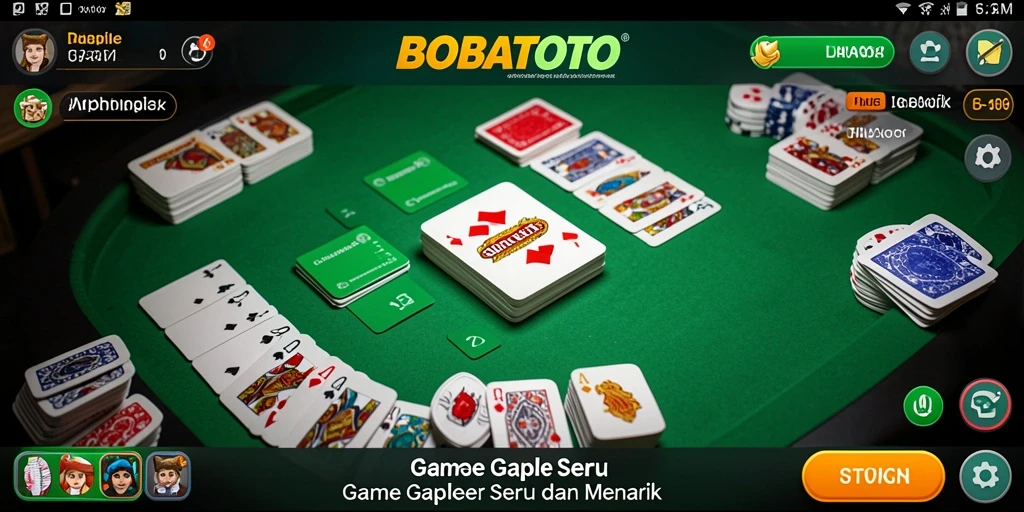 Screenshot gameplay BOBATOTO menampilkan momen seru permainan Gaple.