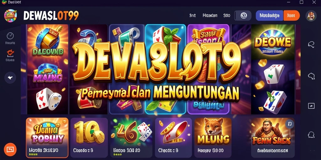 Tangkapan layar gameplay DEWASLOT99 yang menampilkan mesin slot yang menarik.