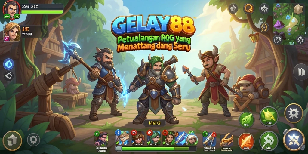 Tampilan menarik dari gameplay RPG di GELAY88 dengan pertarungan epik.