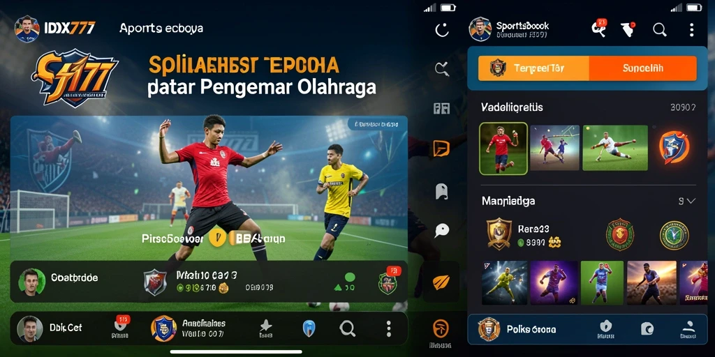 Screenshot utama IDX777 menampilkan gameplay Sportsbook yang menarik.