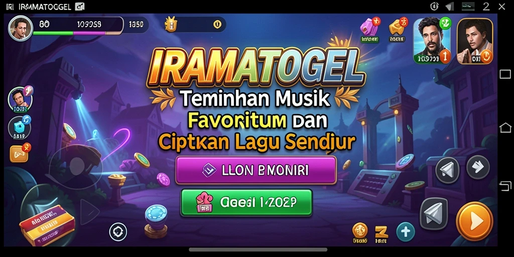 Gambaran gameplay <strong>IRAMATOGEL</strong> saat menciptakan lagu baru.