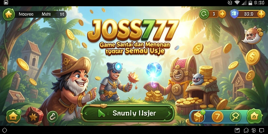 Tampilan gameplay energik dan penuh warna di JOSS777.