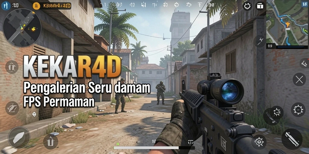 Screenshot gameplay seru KEKAR4D dalam aksi FPS.