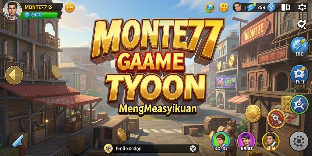 Tampilan gameplay MONTE77 menunjukkan manajemen bisnis yang mendebarkan.