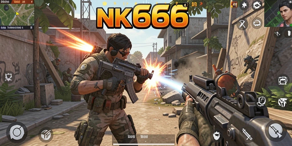 Gameplay NK666 yang seru dengan aksi peperangan yang mendebarkan.