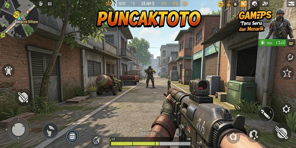 Tampilan gameplay PUNCAKTOTO yang menegangkan dan seru.