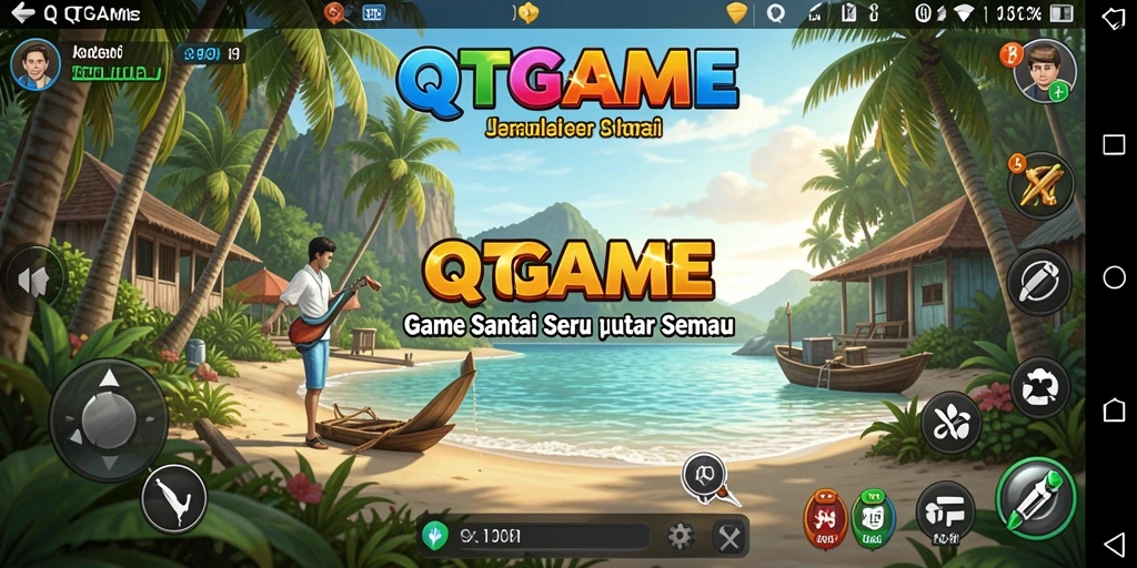 Screenshot menampilkan gameplay QTGAME yang seru dan santai.