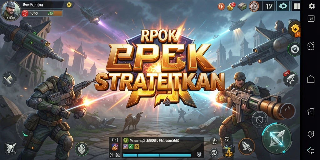 Tangkapan layar gameplay RPOK yang menunjukkan pertempuran strategis yang intens.