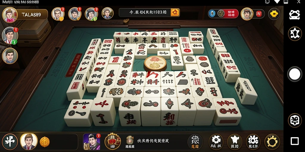Tampilan menarik dari gameplay Mahjong dalam TALAS89.