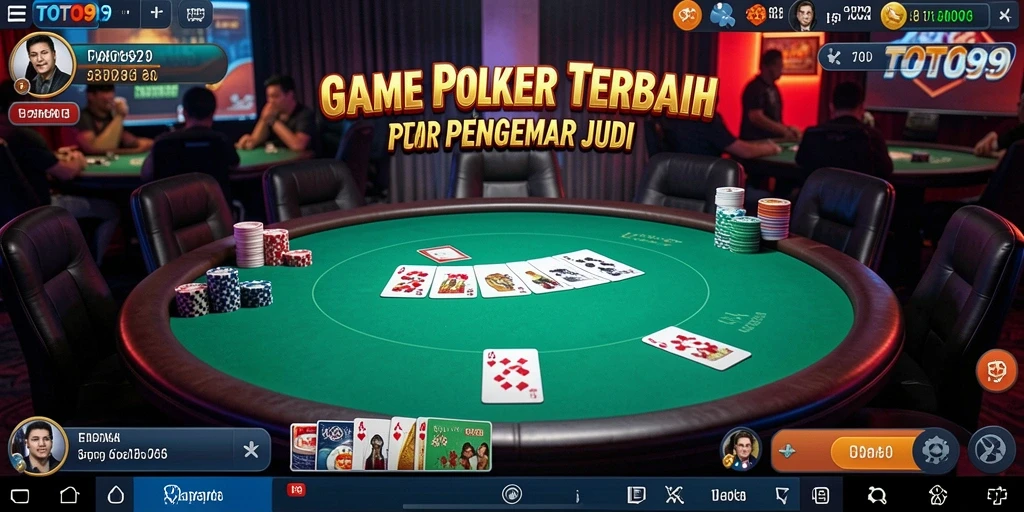 Tampilan utama TOTO99 dengan gameplay Poker yang seru dan mendebarkan.