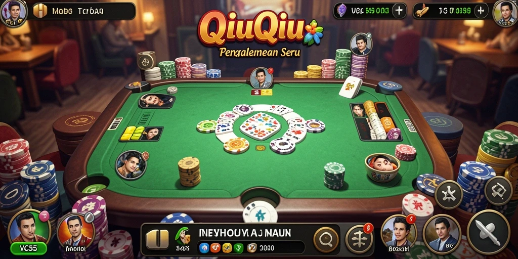 Tampilan seru dan menarik dari gameplay VC55 QiuQiu.