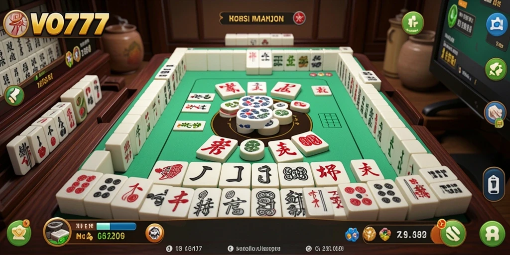 Gambar gameplay VO777 menampilkan keseruan permainan Mahjong yang menarik.