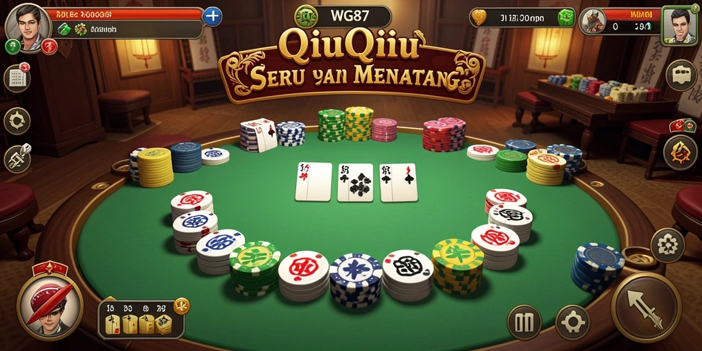 Tampilan menarik dari gameplay QiuQiu di WG87.